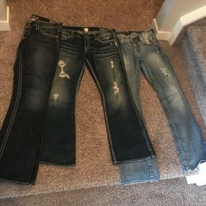 Collection of jeans and blazers